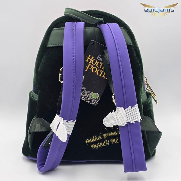 Loungefly Disney Hocus Pocus Velvet Cosplay Winifred mini Backpack - Picture 5 of 5